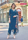 Reet By Kadlee Mul Chanderi Kurti With Bottom Dupatta Exporters In India